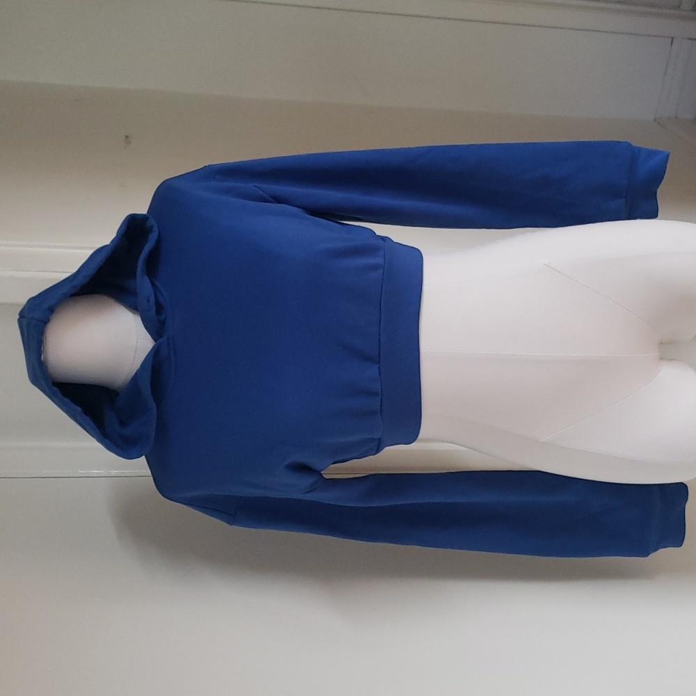 Blue cropped hoodie